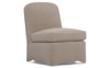 Lillian Coffee Cotton Stripe Slipper Chair