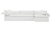 Cisco Home Donato Pure White Linen Slipcovered Chaise Sectional - Right Chaise - 139”