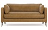 Madeline Butterscotch Leather Loveseat - 71"