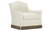 Amoret Cloud Performance Acorn Linen Skirted Swivel Chair