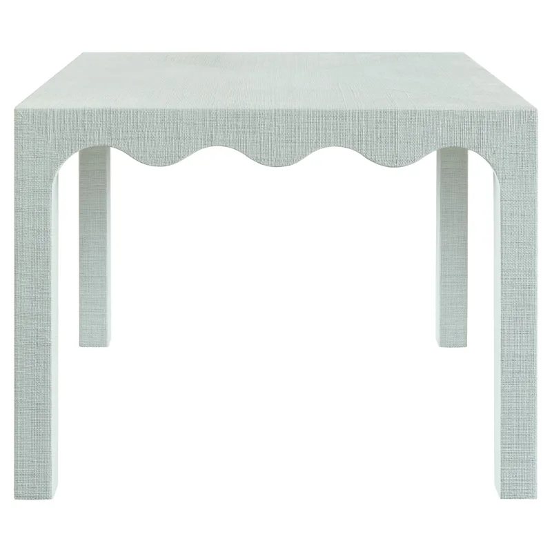 Coastal Beach Raffia Table - Light Blue