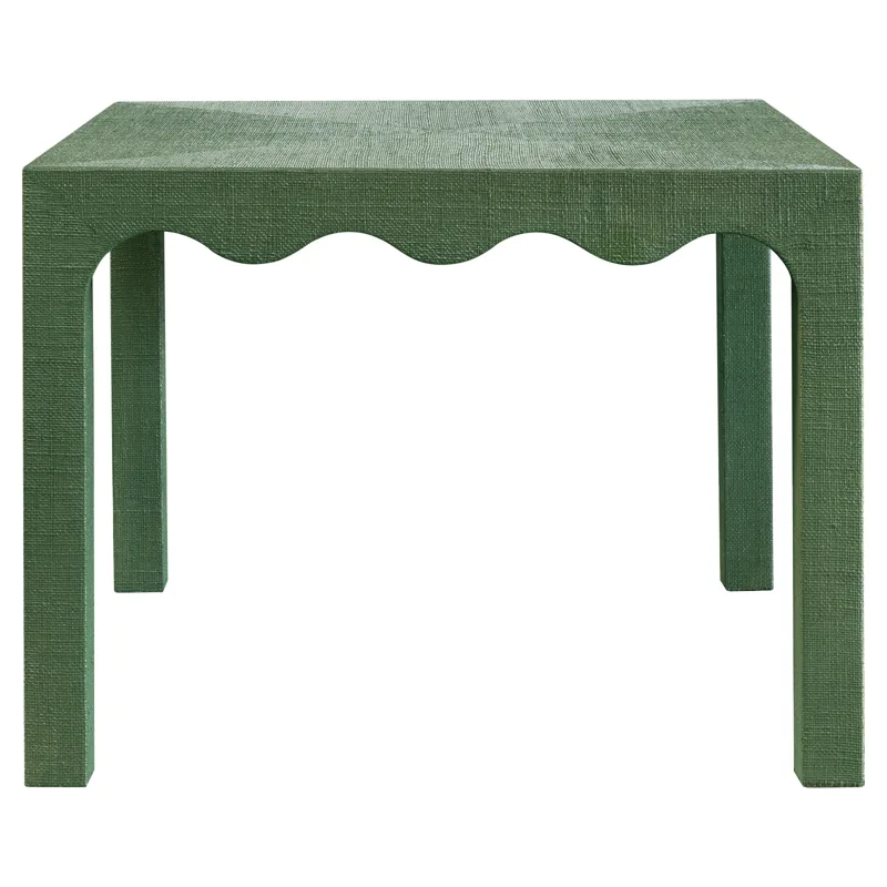 Coastal Beach Raffia Table - Green