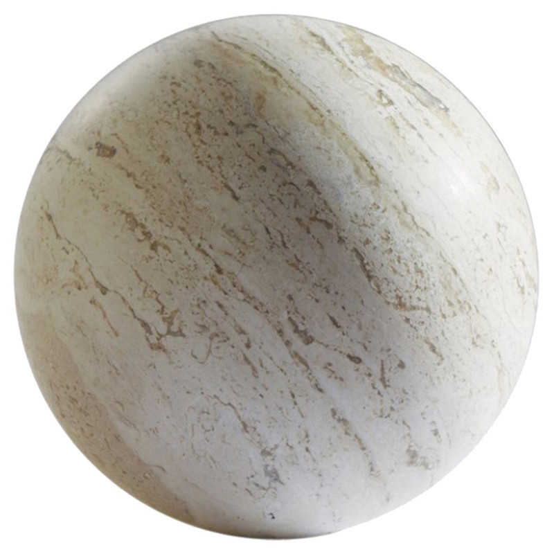 Noor Travertine Modern Classic Beige tine Decorative Sphere - 6"