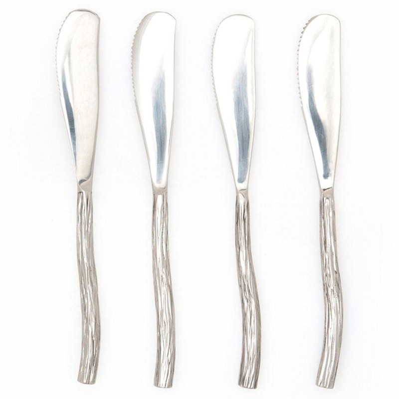 Danelle Modern Classic Silver Stainless Steel Cheese Spreader - Set of 4