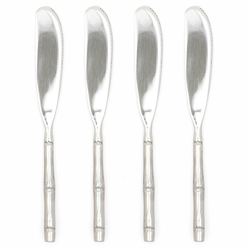 Liliana Hollywood Silver Stainless Steel Cheese Spreader - Set of 4