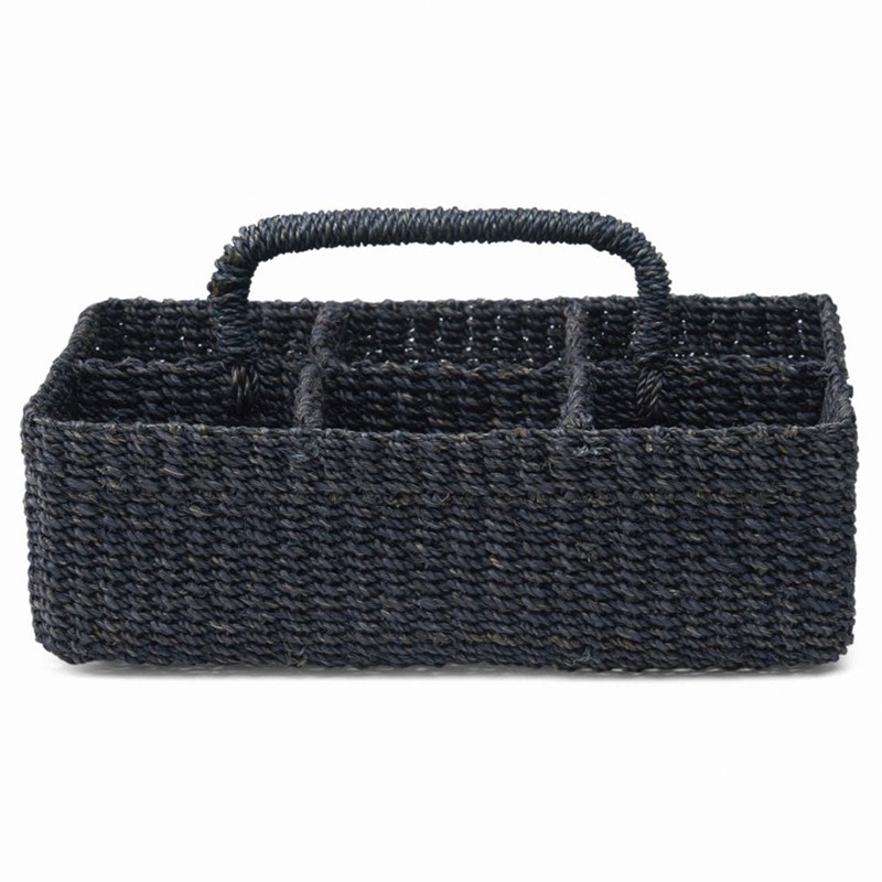 Voru Coastal Beach Blue Abaca Glassware Storage