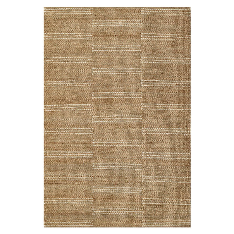 Kayu Coastal Beach Beige Striped Jute Rug - 8'x10'