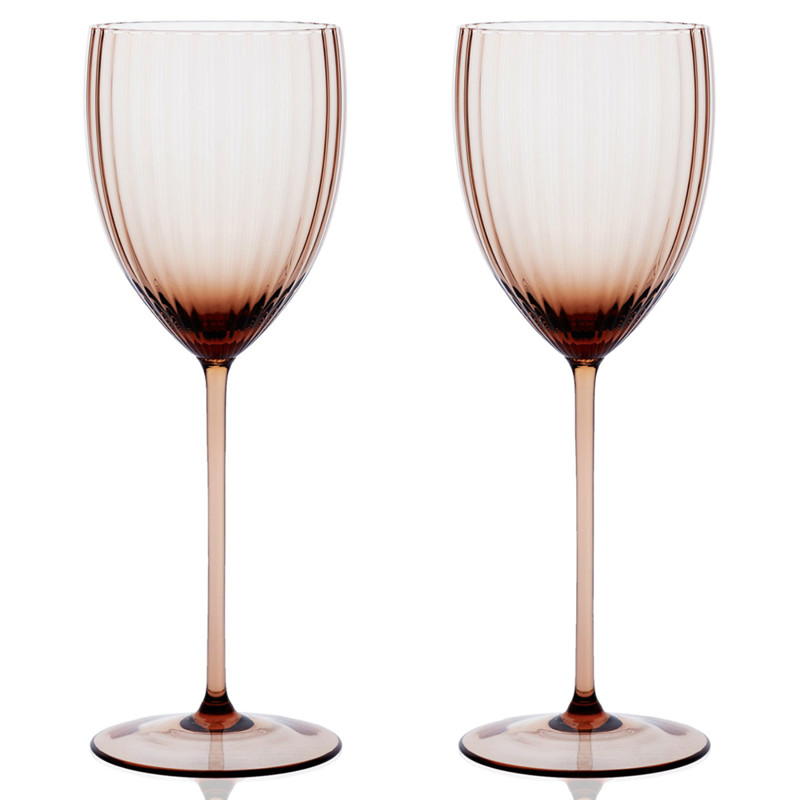 Quinn Modern Classic Amber White Wine Glass - Set of 2