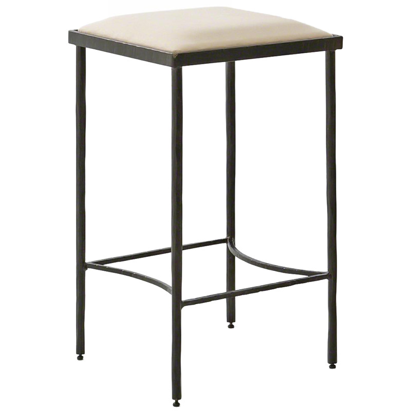 Calypso Industrial Muslin Upholstered Iron Counter Stool