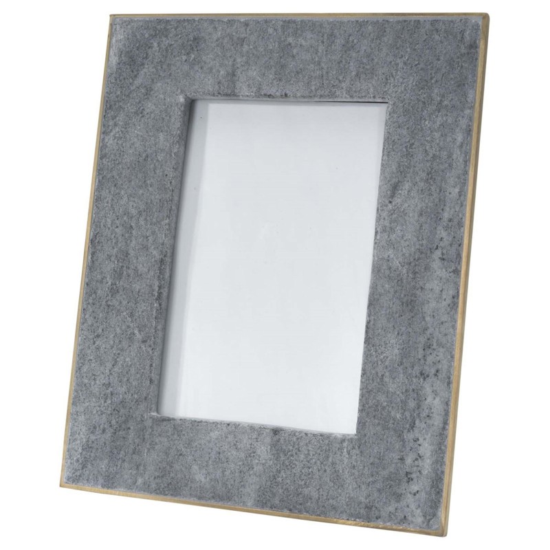 Ranma Modern Classic Black Marble Brass Photo Frame - 5x7