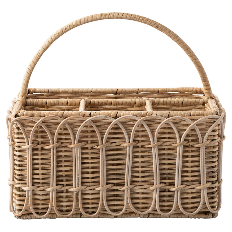 Provence Rattan Silverware Caddy