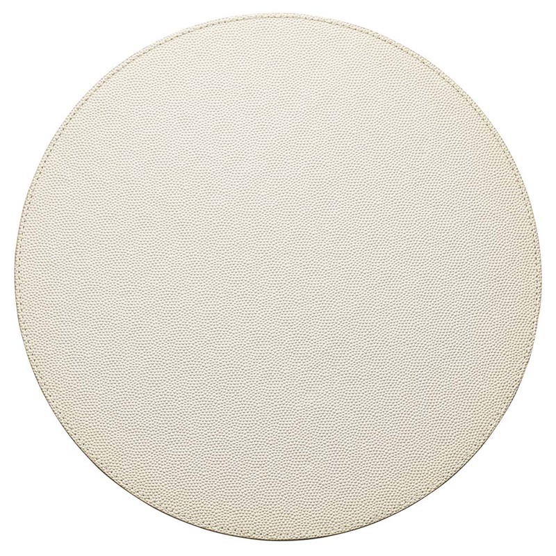 Orlando Shagreen Modern Classic Pearl White Placemat - Set of 4