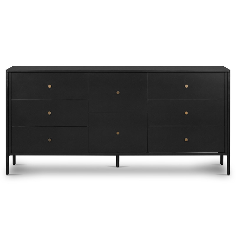 Sutton Industrial Loft Black Iron Dresser