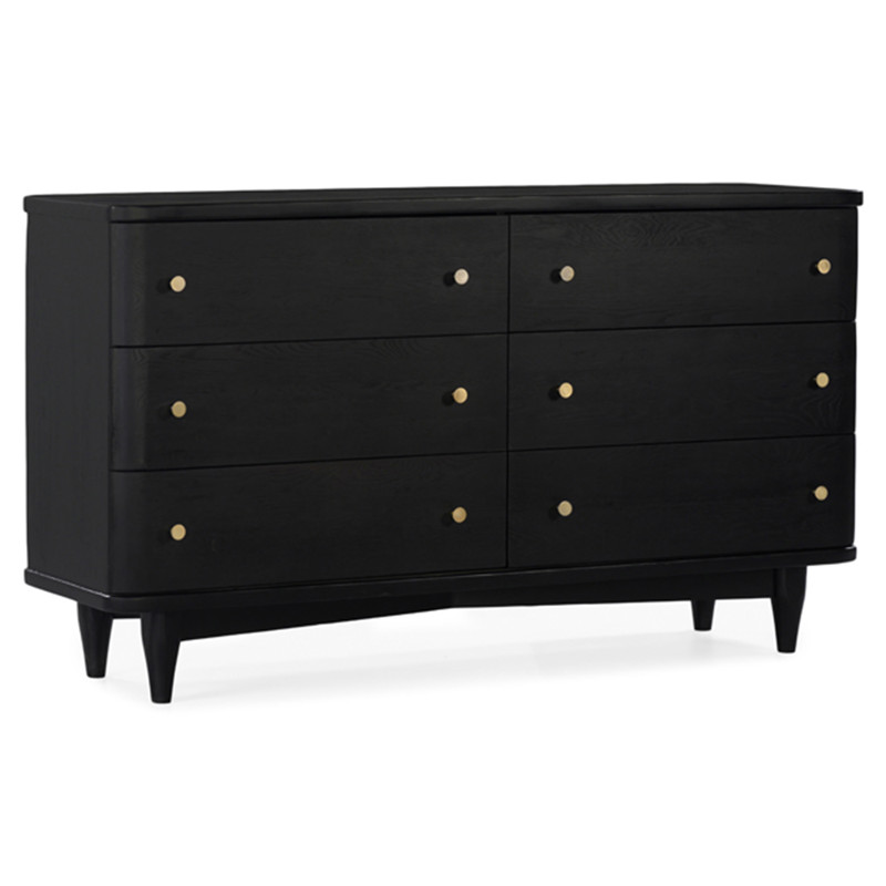 mid century modern black dresser Mid-Century 3-Drawer Arched Oak (Set of 2) while the natural variations in color and texture make each piece one Daniel Dresser Charcoal