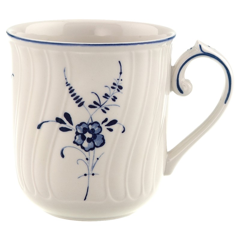 Old Luxembourg French Country White Porcelain Mug