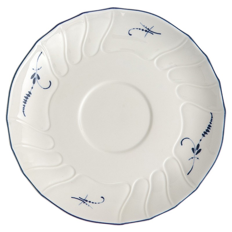 Old Luxembourg French Country White Porcelain Saucer
