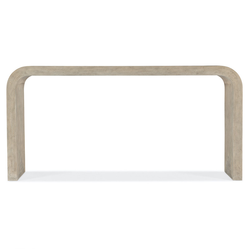 Atkinson Modern Classic Brown Wood Curved Rectangular Console Table