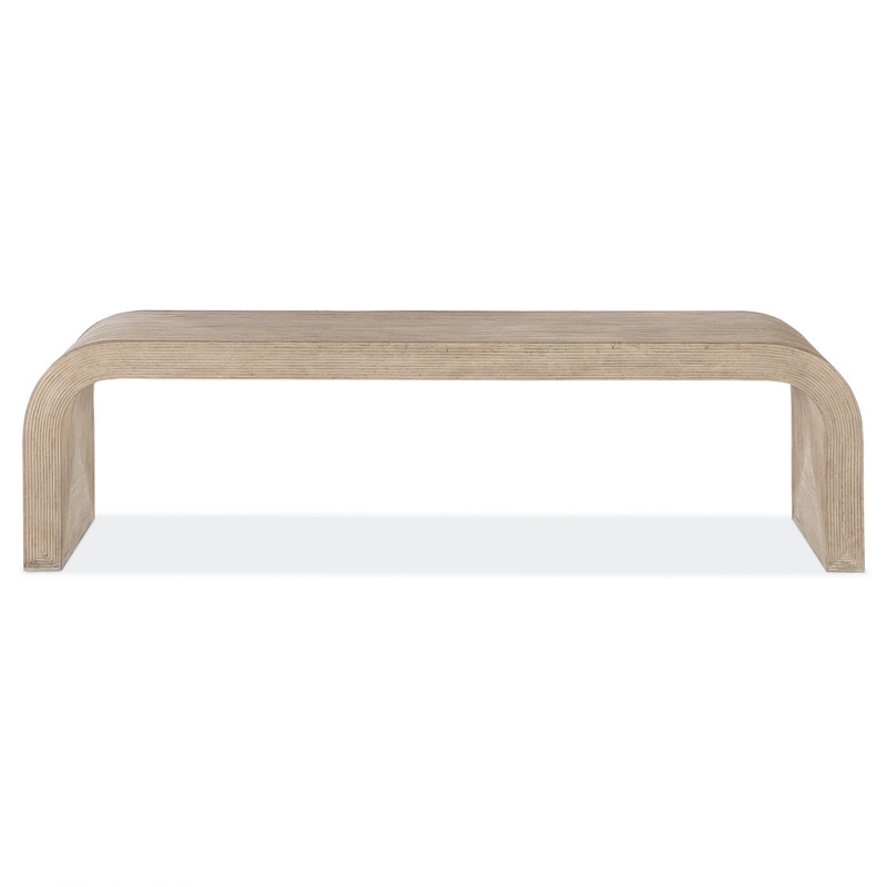 Atkinson Modern Classic Brown Wood Curved Entryway Bench