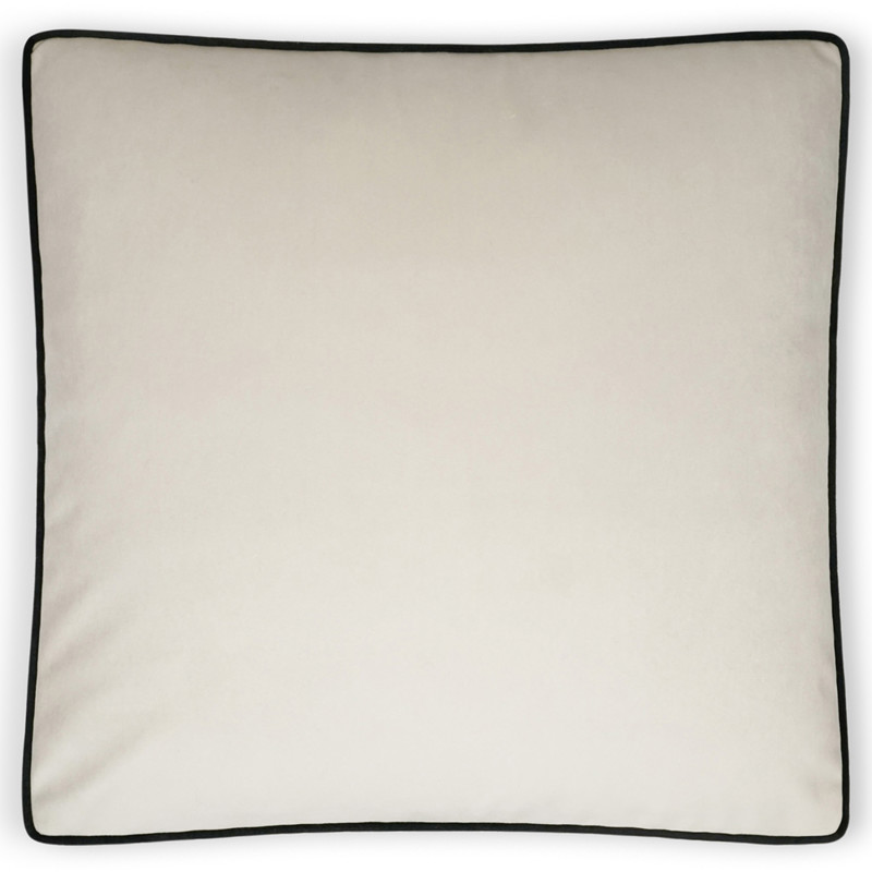 Celestine Modern Classic Black Piping Cream Decorative Throw Pillow -22x22