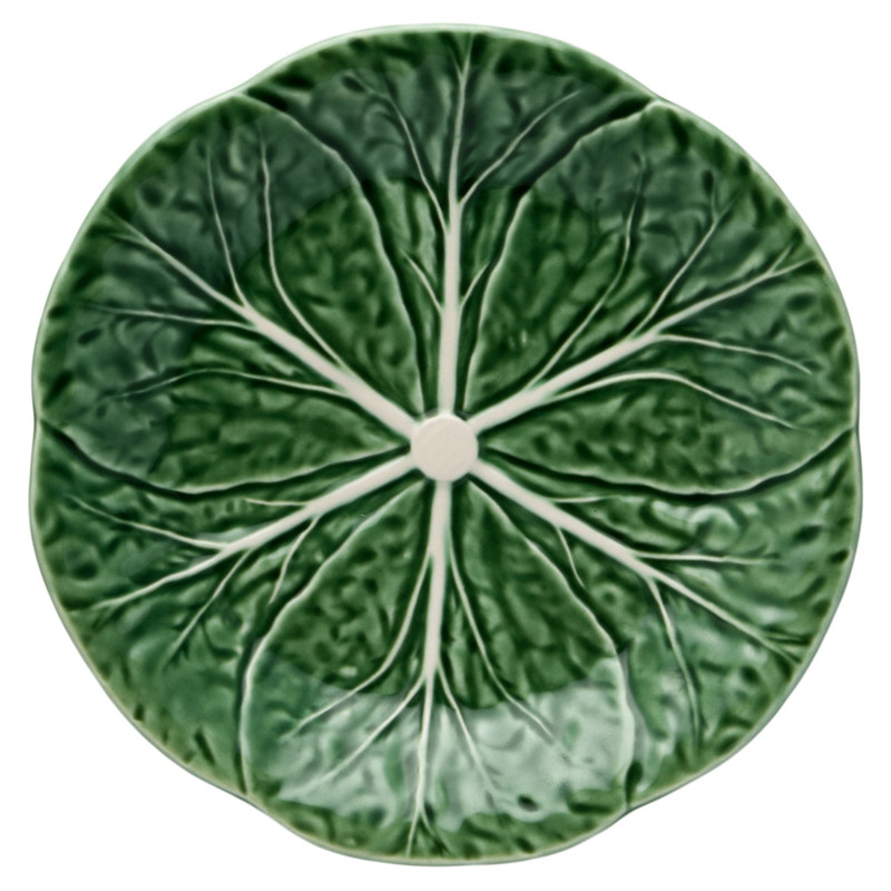 Cabbage French Green Stoneware Dessert Plates - Set of 4
