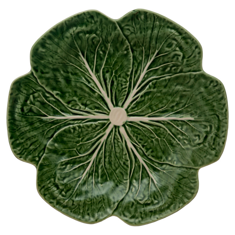 Cabbage French Green Stoneware Dinner Plates - Set of 4