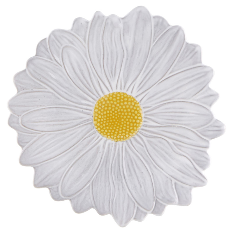 Maria Flor French White Stoneware Fruit Plates - Set of 4