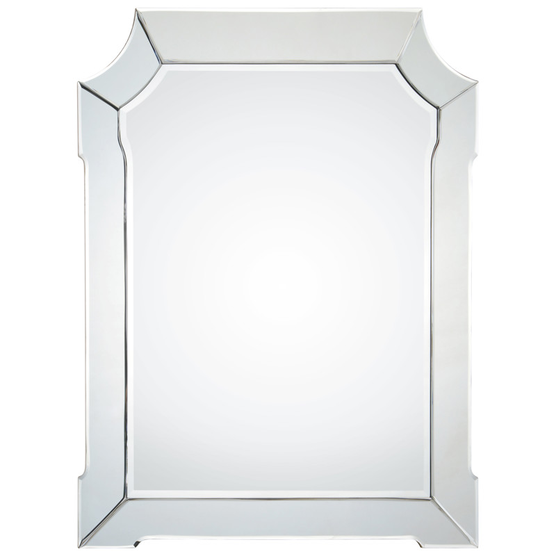 Marmont Hollywood Regency Beveled Arch Frame Wall Mirror