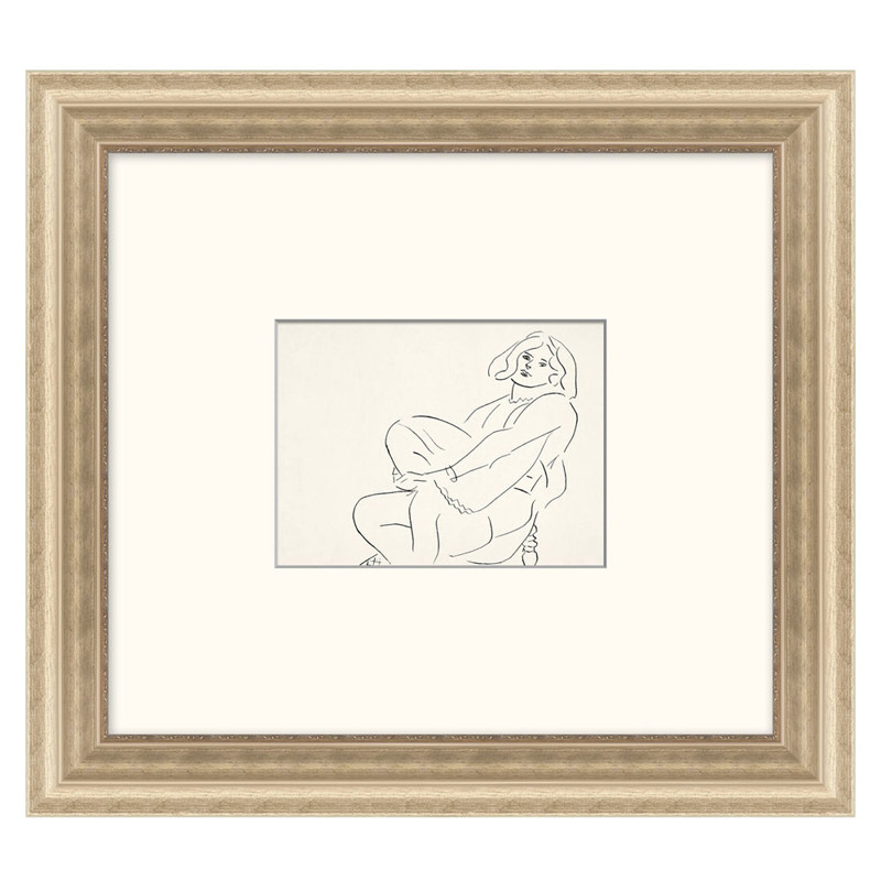 Maeve Modern Classic Figure Champagne Frame Illustration