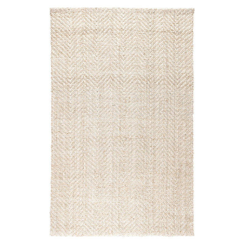 Hedi Modern Classic Cream Herringbone Patterned Jute Rug - 5'x8'