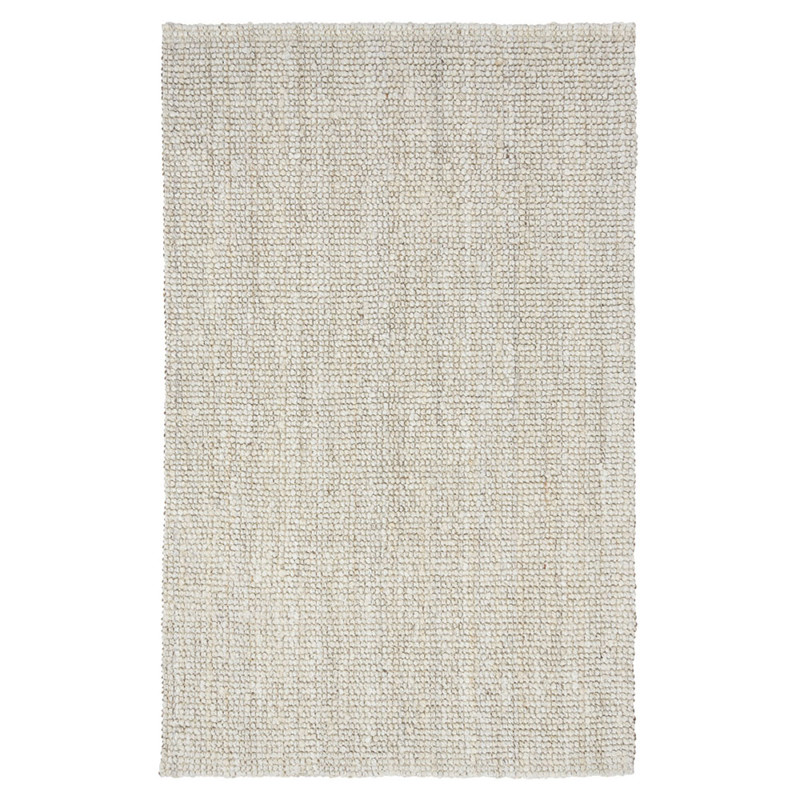Cole Modern Classic White Solid Loop Jute Rug - 5'x8'