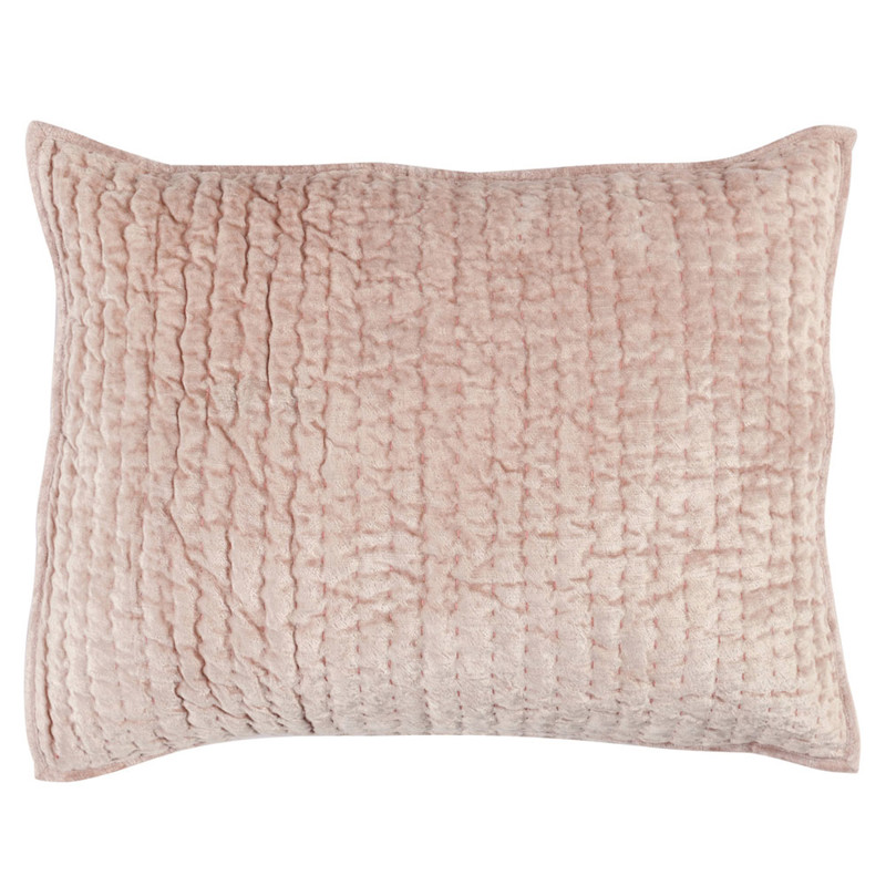 Beata Modern Classic Pink Velvet Sham - Standard