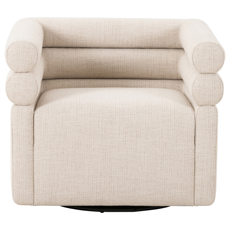 Eliana Modern Classic Hampton Cream Performance Swivel Living Room Chair