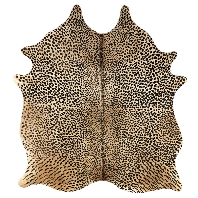 Janet Rustic Lodge Leopard Print Hair On Hide Rug - 5'x7'