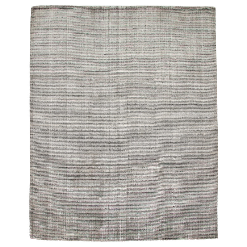 Remington Modern Classic Grey Striated Patterned Rug - 10'x14'