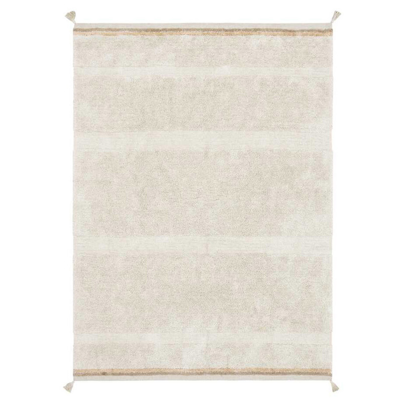 Bloom Modern Natural Cotton Washable Patterned Shag Rug - 5'7"x7'10"