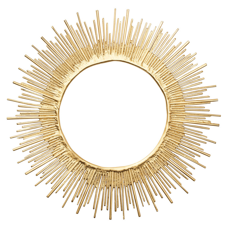Radiate Hollywood Gold Aluminum Sunburst Charger Plate - Set of 4