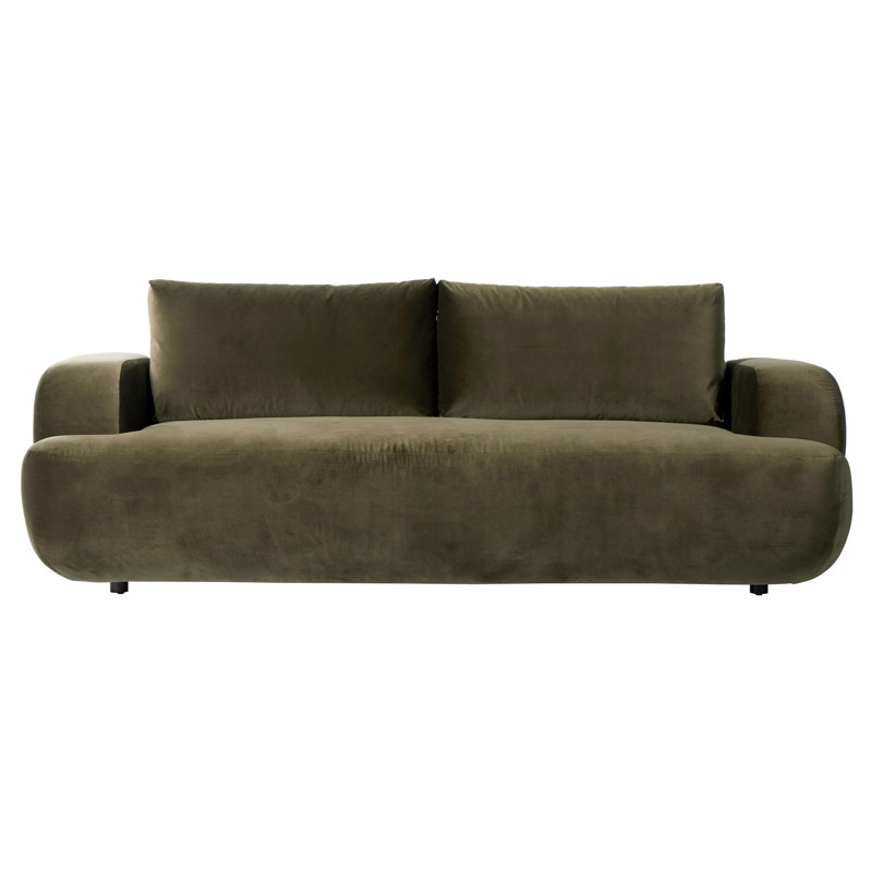 Rayne Modern Classic Olive Green Upholstered Sofa - 90"W by Four Hands