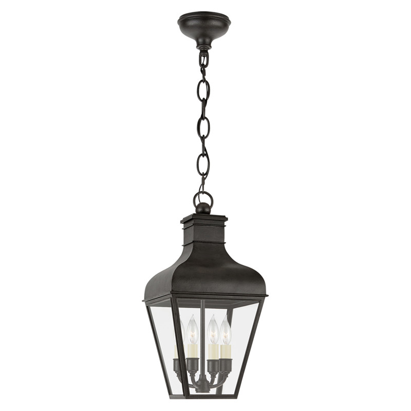 Visual Comfort Fremont French Black Rust Iron Outdoor Hanging