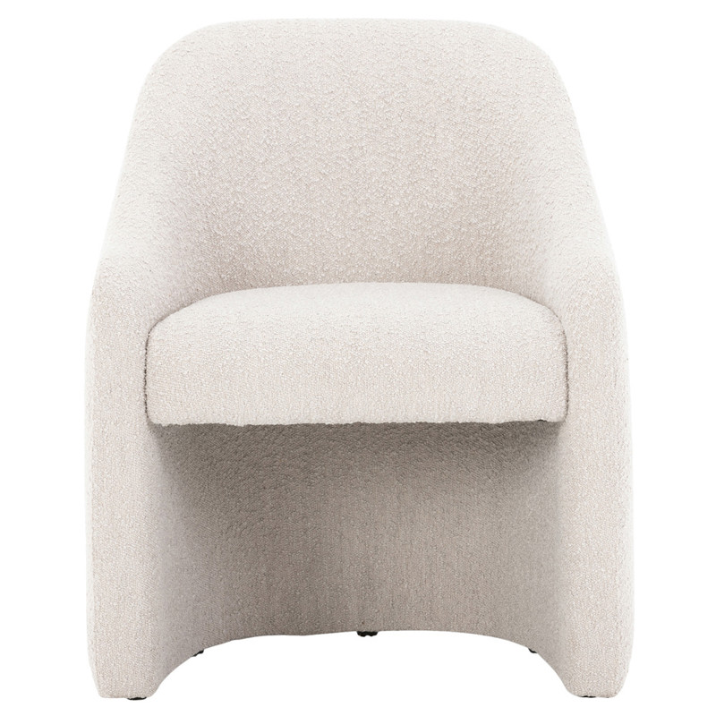 Tara Modern Classic Beige Performance Boucle Dining Arm Chair