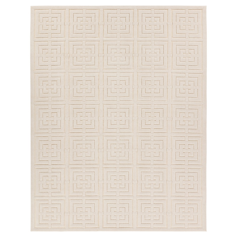 Maelle Modern Classic Geometric Cream Patterned Rug - 9'2"x11'9"