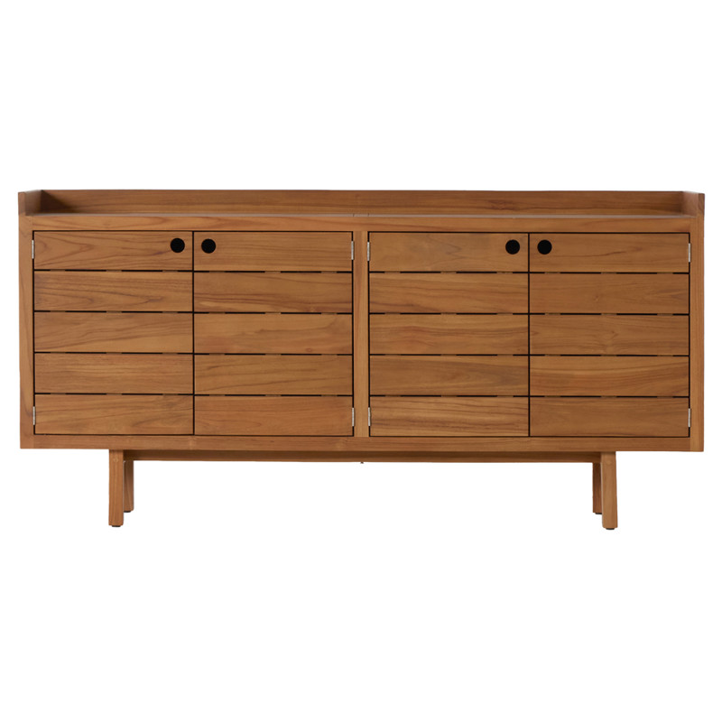Yulla Modern Classic Natural Solid Teak Wood Outdoor Sideboard