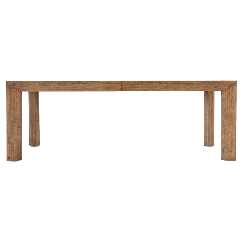 Allison Rustic Lodge Brown Wood Rectangular Extendable Dining Table - 86-110"W
