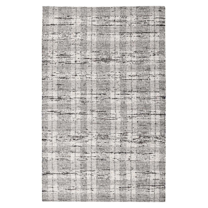 Marcelino Modern Classic Distressed Black Stripe Natural Patterned Rug ...
