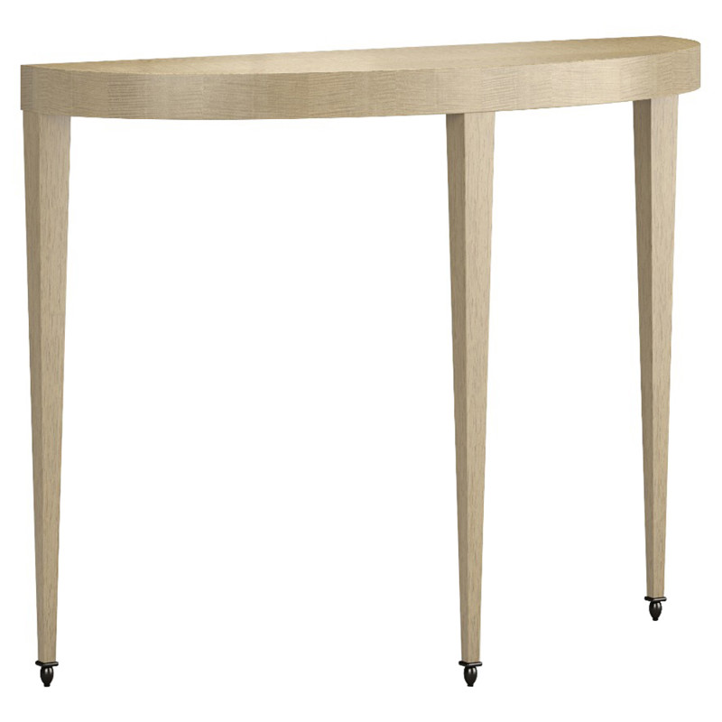 Mayflower French Country Paraiso Brown Wood Demilune Console Table