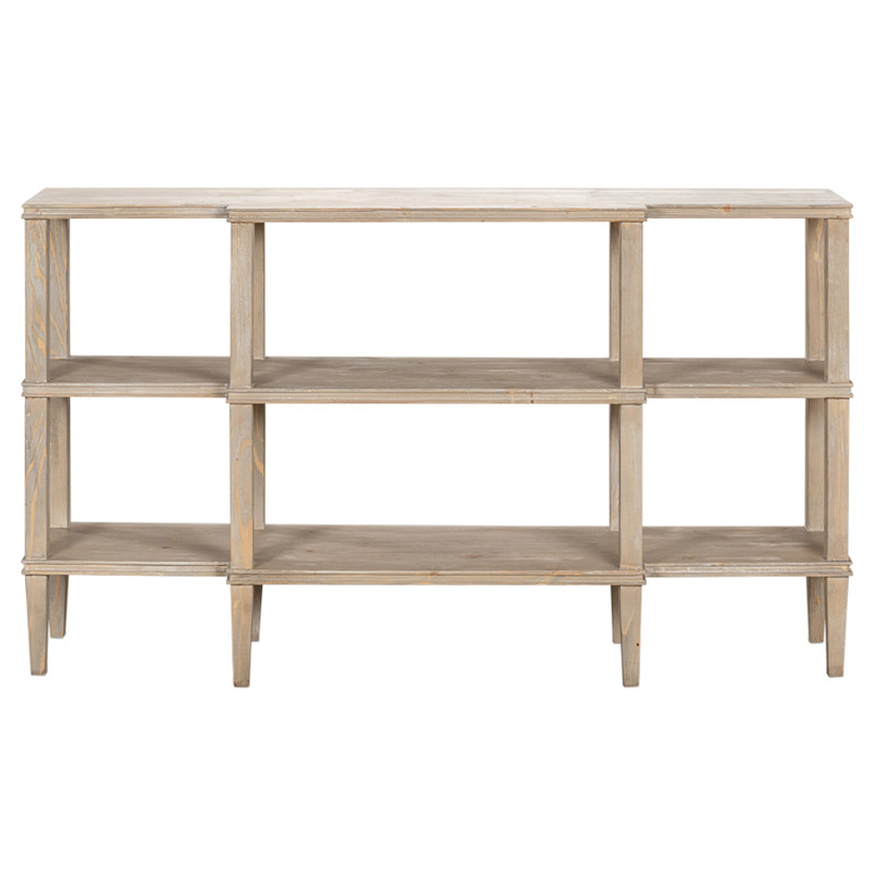Granger Updated Traditional Grey Wood Console Table