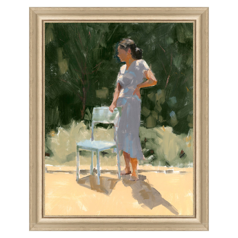 Layla Modern Classic Green Champagne Frame Painting 1 - 25x20