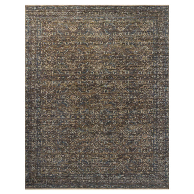 Hestia Global Bazaar Tobacco Vintage Patterned Rug - 8'x10'