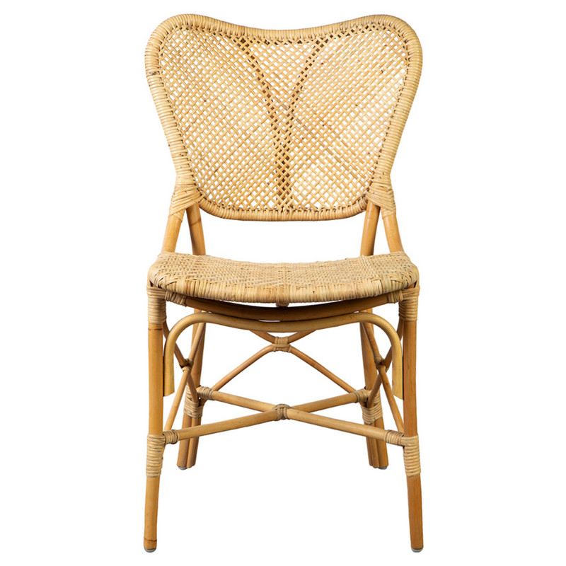 Isla Coastal Beach Natural Cane Rattan Woven Dining Side Chair by Furniture Classics