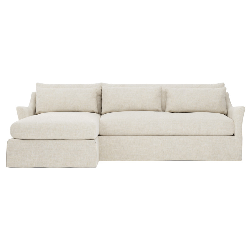 Pauline slipcovered chaise sectional