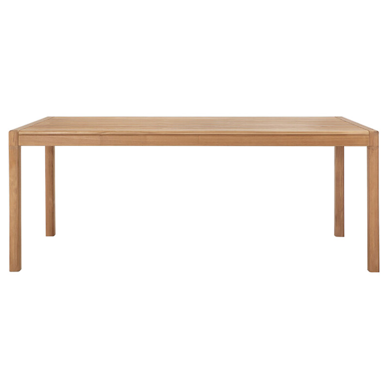 Heather Coastal Beach Teak Outdoor Dining Table - 79.5"